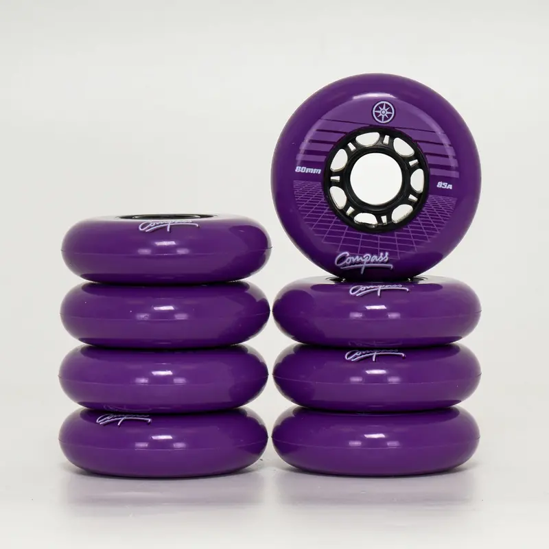 Compass Synthwave 80Mm Wheels - Purple (8-Set) 1