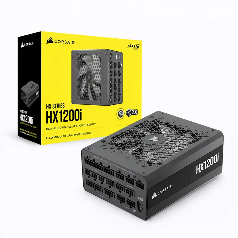 Corsair Hx1200i Fully Modular Ultra-Low Noise Platinum Atx 1200W Power Supply, Black 1