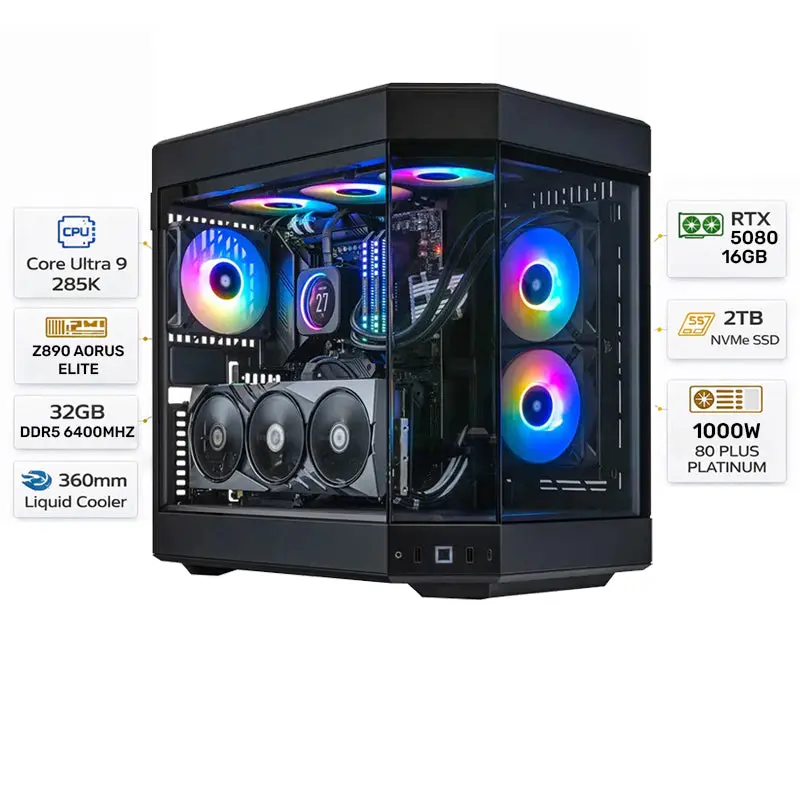 Custom Gaming Pc Ultra 9 285K, Rtx 5080 16Gb, Ddr5 32Gb Ram, 2Tb Ssd, Windows 11 Pro 1