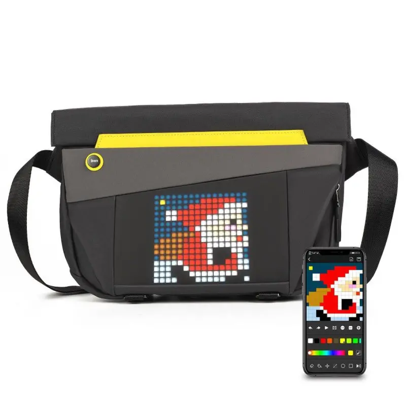 Divoom Pixel Sling Bag-V With Led Customizable Animation Screen And App Control - Black 1