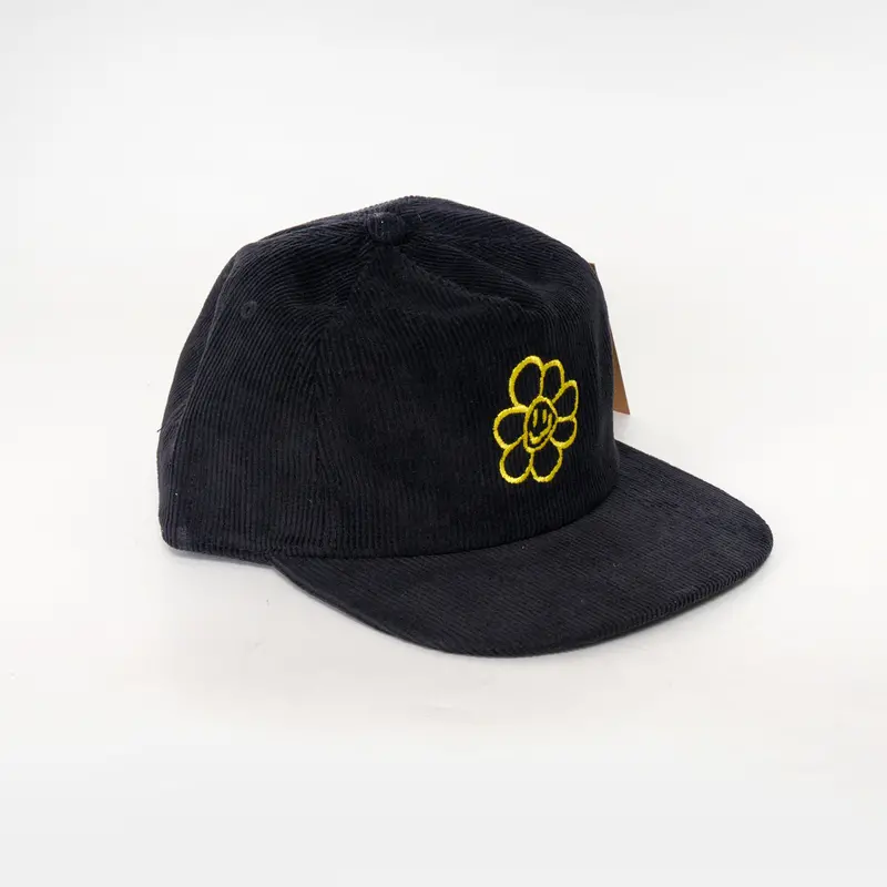 Dream Corduroy Daisy Hat - Black 1