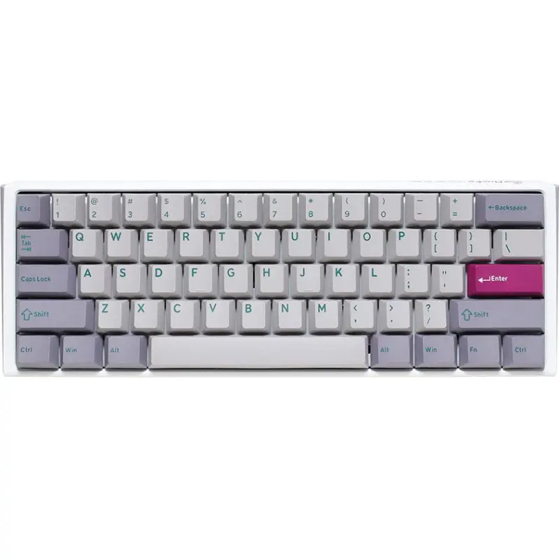 Ducky One 3 Mini Pbt Hot Swap Blue Switch Cherry Rgb Wired Mechanical Gaming Keyboard Arabic - Mist Grey 1