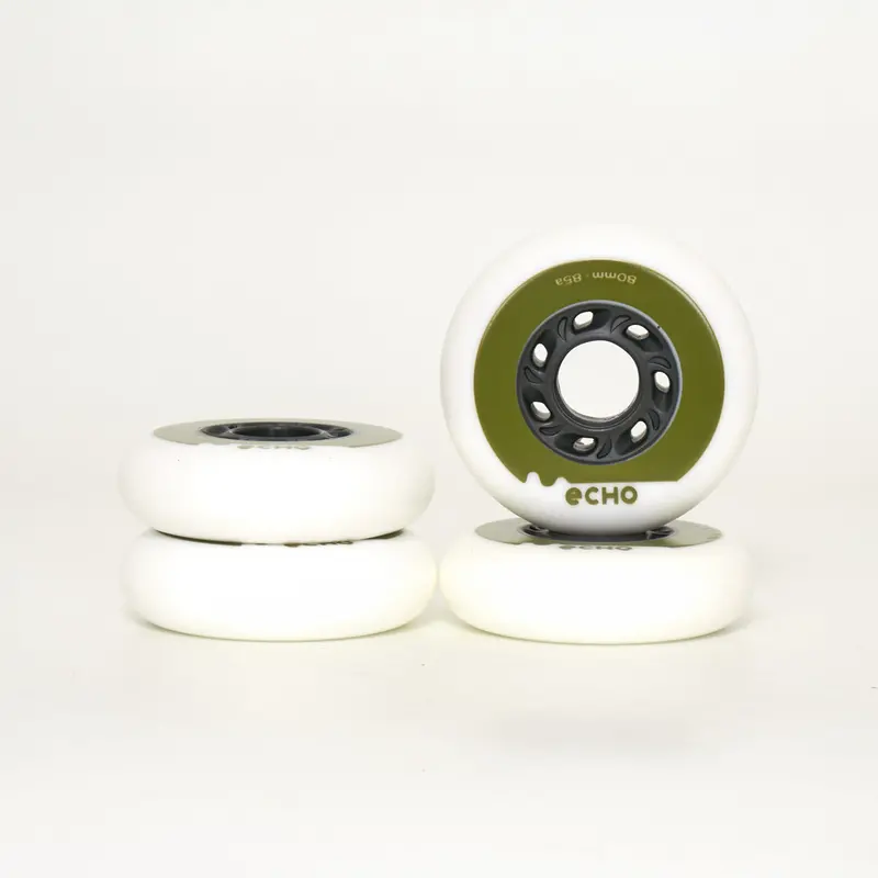 Echo Drift 80Mm Wheels - White/Green (4-Set) 1