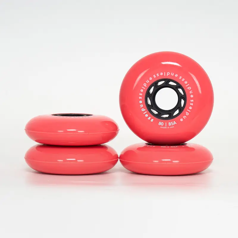 Endless 80Mm / 85A Wheels - Neon Coral 1