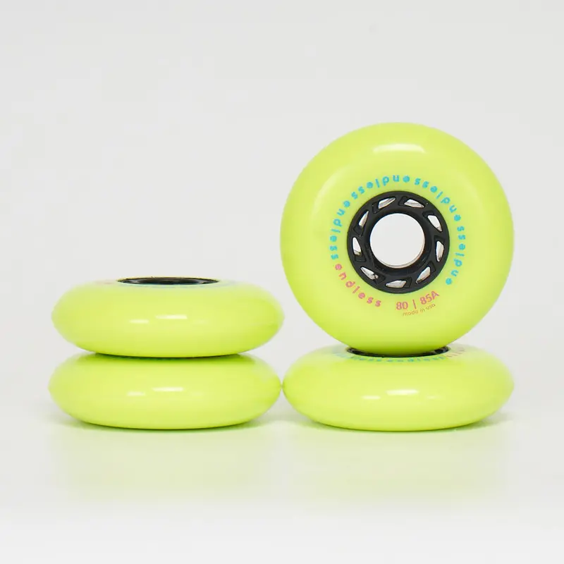 Endless 80Mm / 85A Wheels - Neon Yellow 1