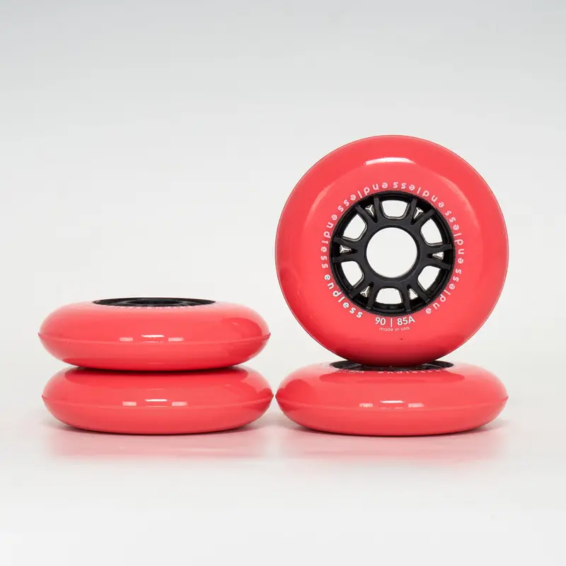 Endless 90Mm / 85A Wheels - Neon Coral 1