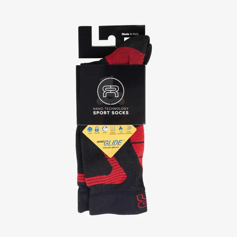 Fr Nano Sports Sock - Black / Red 1