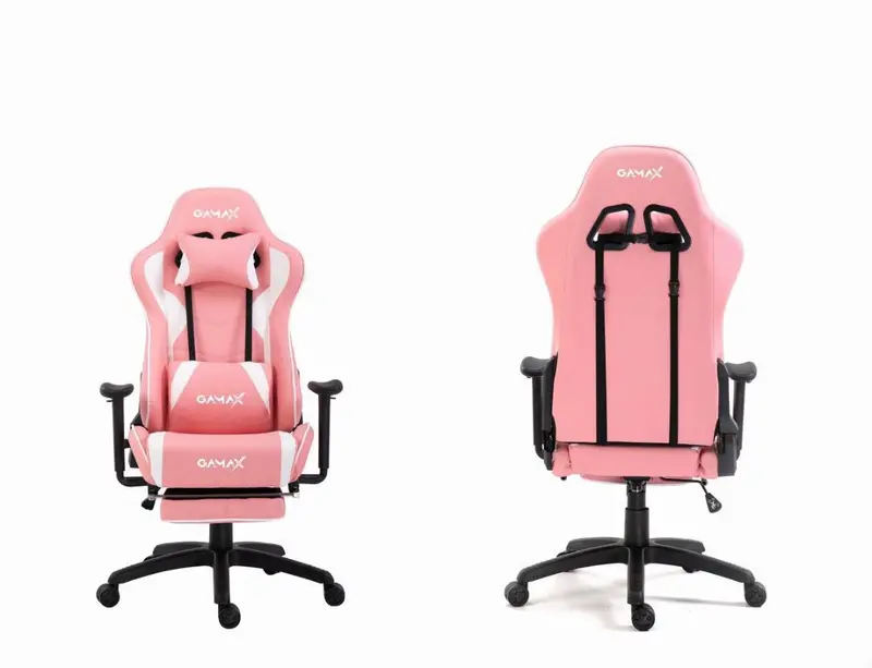 Gamax Gaming Chair Foot Rest Pink ( Installation Not Included ) 1