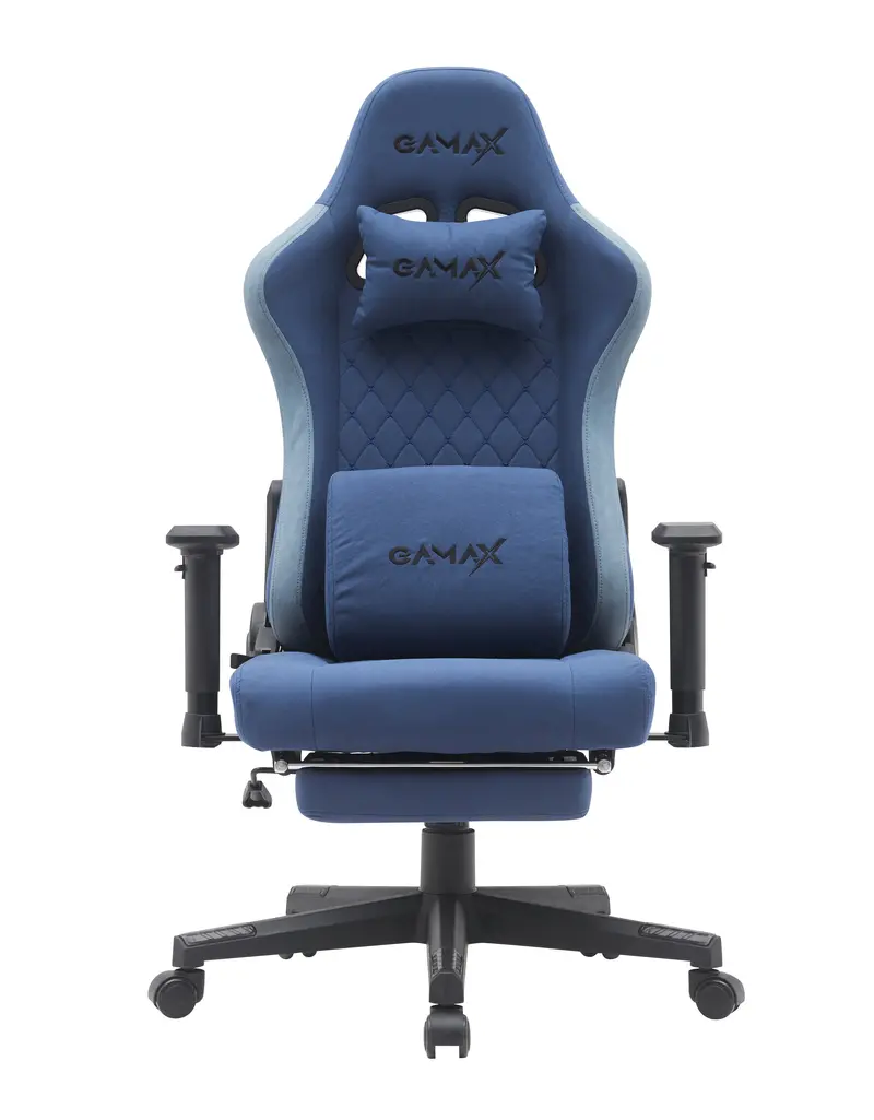Gamax Gaming Chair Model Bs-7970 With Foot Rest - Dark Blue ( Installation Not Included ) 1