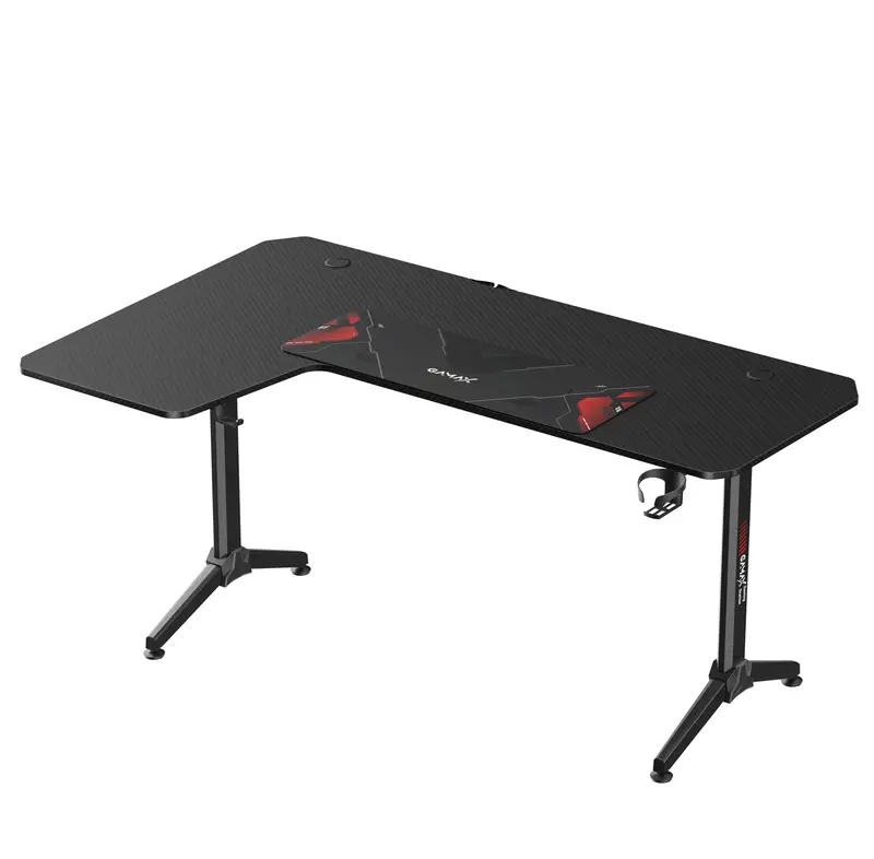 Gamax Hy-L Gaming Table (L-Shaped) 160*100*75Cm With Mousepad - Left ( Installation Not Included ) 1