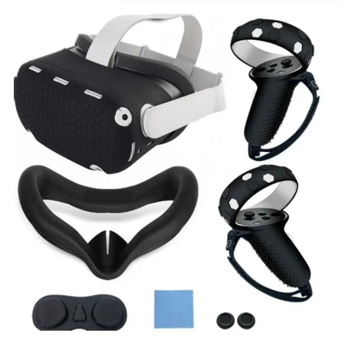 Gamax Oculus Quest 2 Silicone Protective Case Set - Black 1
