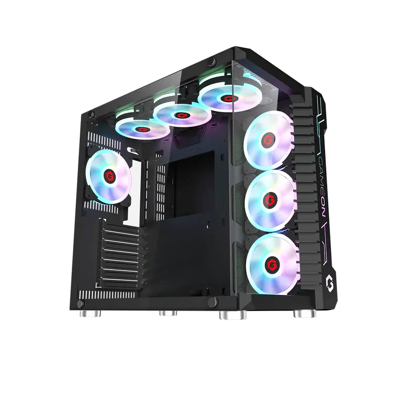 Gameon Emperor Midnight Iii Series Mid Tower Gaming Case - Black 1