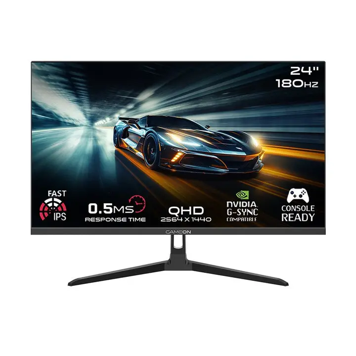 Gameon Goae24qhd180ips Pro Series 23.8” Qhd, Refresh Rate 180Hz Mprt Response Time 0.5Ms, Hdmi 2.1, Fast Ips Gaming Monitor (Supports Ps5) - Black 1
