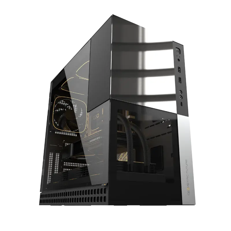 Geometric Future Model 4 Caliburn Compact 35L Atx Pc Case, Black 1