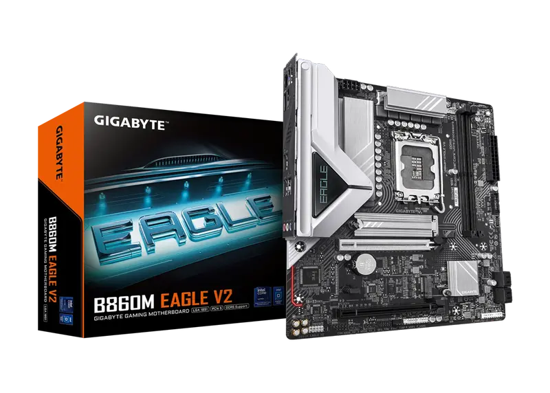 Gigabyte B860m Eagle V2 Ddr5 Motherboard, Black 1