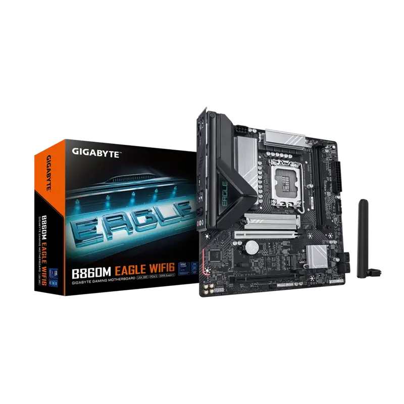 Gigabyte B860m Eagle Wifi 6 V2 Ddr5 Gaming Motherboard, Black 1