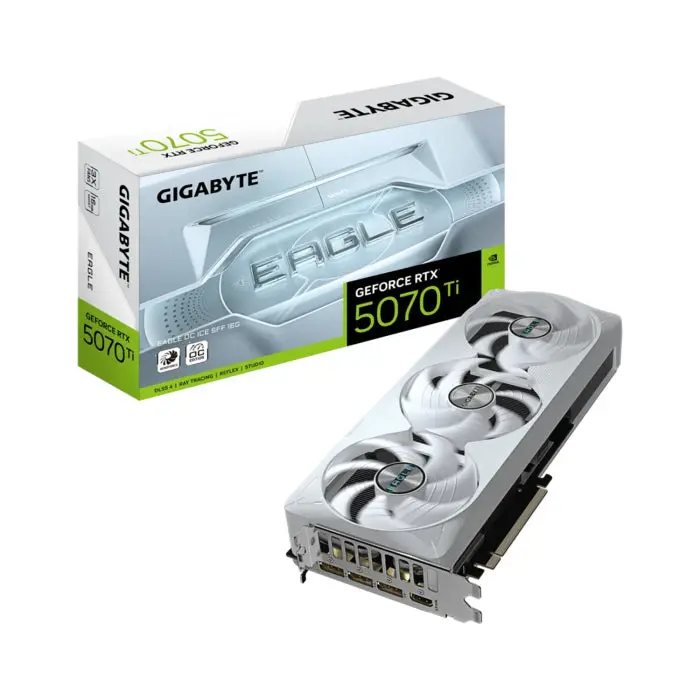 Gigabyte Geforce Rtx 5070 Ti Eagle Oc Ice Sff 16Gb Gddr7 3X Gaming Graphics Card - White 1