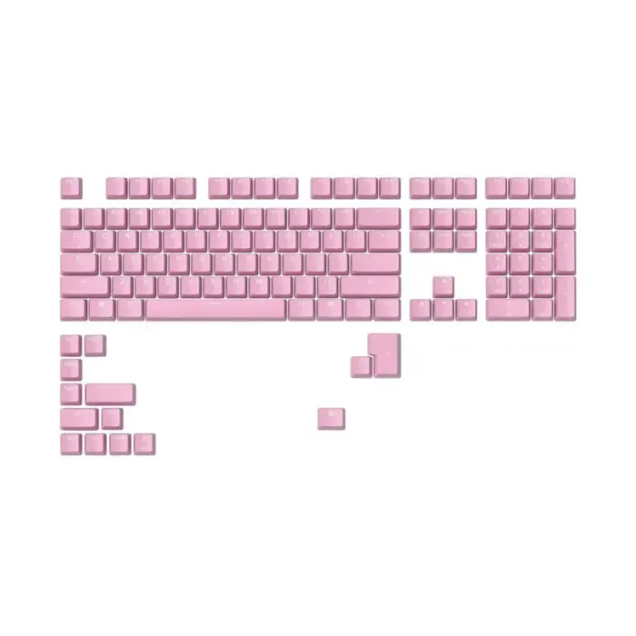 Glorious Gmmk Abs Doubleshot V2 Usa Base Kit Mechanical Keycaps (123 Keys) - Pink 1
