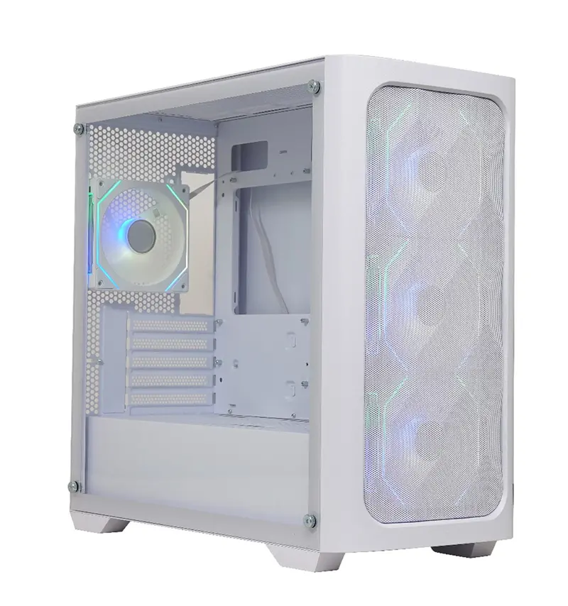 Gpro Premium Mid Tower Pc Case With 4 Fans – White 1