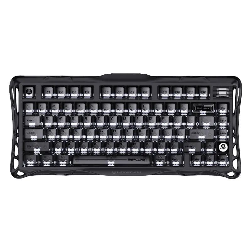 Gravastar Mercury K1 75% Wireless Mechanical Gaming Keyboard - Stealth Black 1