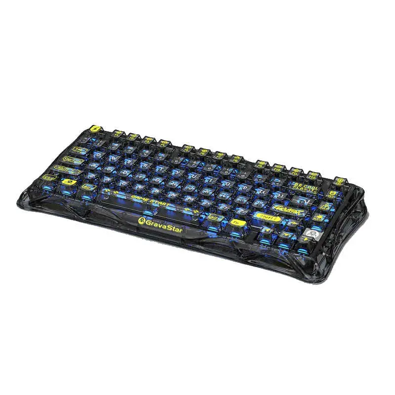 Gravastar Mercury K1 Lite 75% Wireless Mechanical Gaming Keyboard - Transparent Black 1