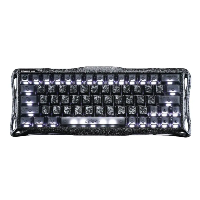 Gravastar Mercury V60 Pro 60% Hall Effect Magnetic Switch Gaming Keyboard Special Edition - Cyber Frost Black 1