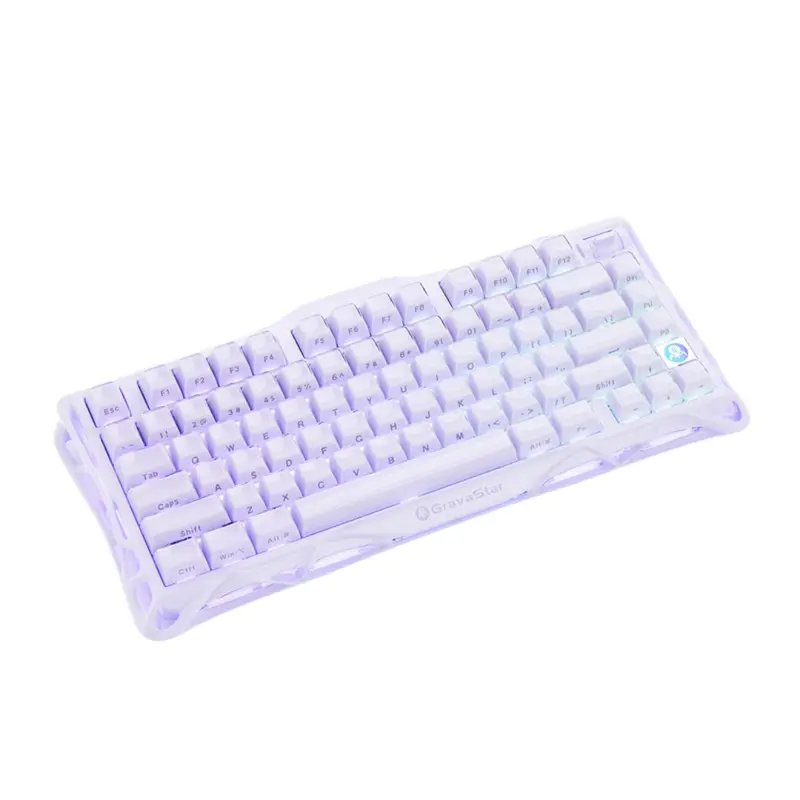 Gravastar Mercury V75 75% Hall Effect Magnetic Switch Gaming Keyboard - Lavender Purple 1