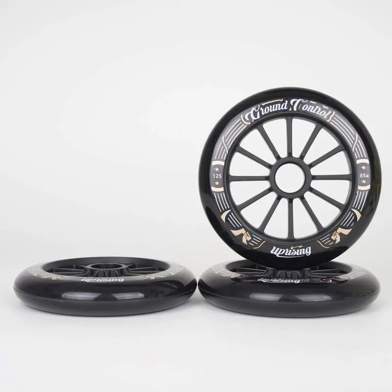 Ground Control 125Mm Black / Gold Tri Wheels (3 Pack) 1