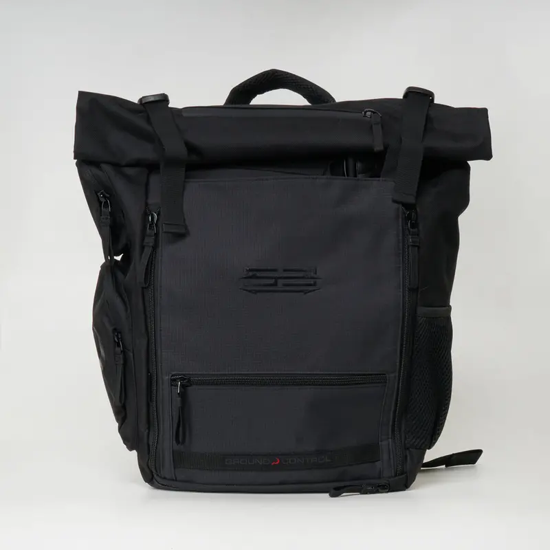 Ground Control Black Rolltop Backpack 1
