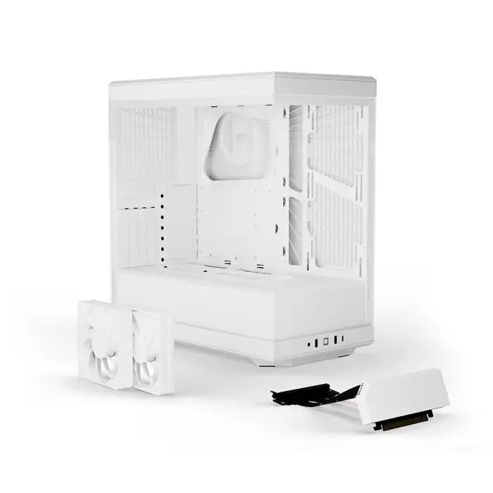 Hyte Y40 Panoramic Tempered Glass Atx Mid Tower Case, White 1