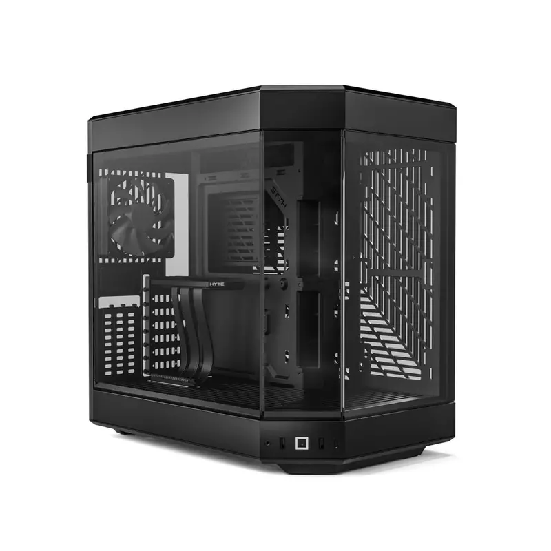 Hyte Y60 Modern Aesthetic Dual Chamber Panoramic Tempered Glass Mid-Tower Atx Computer Gaming Case With Pcie 4.0 Riser Cable Included, Black 1