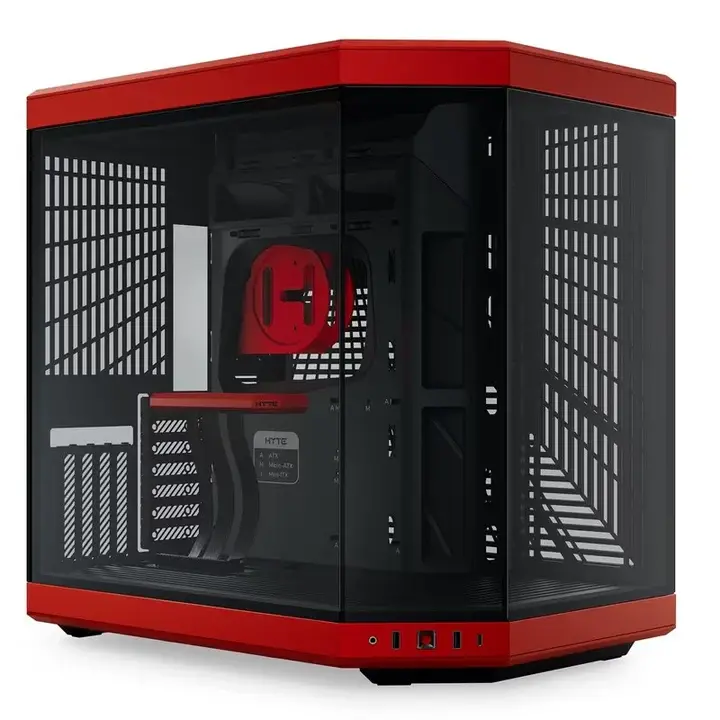 Hyte Y70, E-Atx Mid Tower Gaming Case, Black Cherry 1