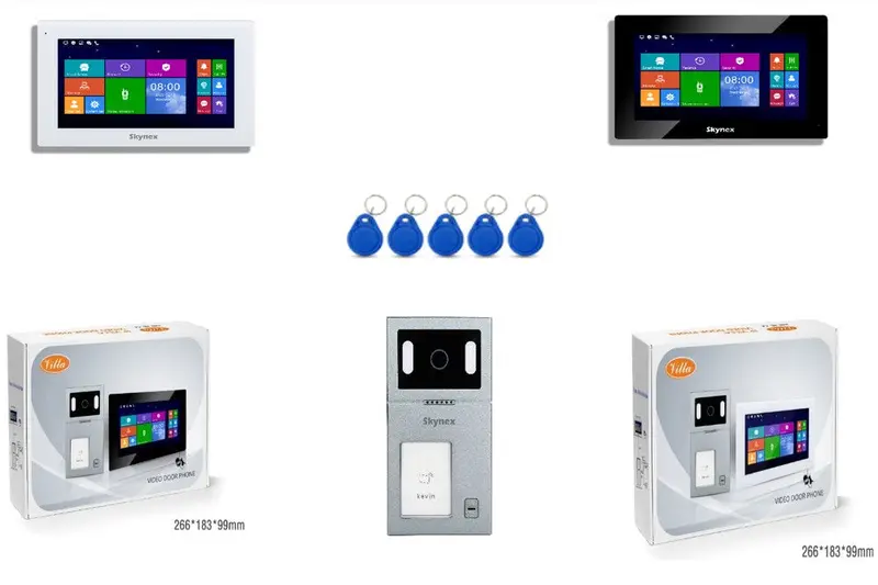 Ip Smart Video Intercom System, 7″ Touch Indoor Monitor + 2Mp Outdoor Door Station, Tuya App Support, Tcp/Ip, Sky-Ip-M75t-Tuya + Sky-Ip-P901 1