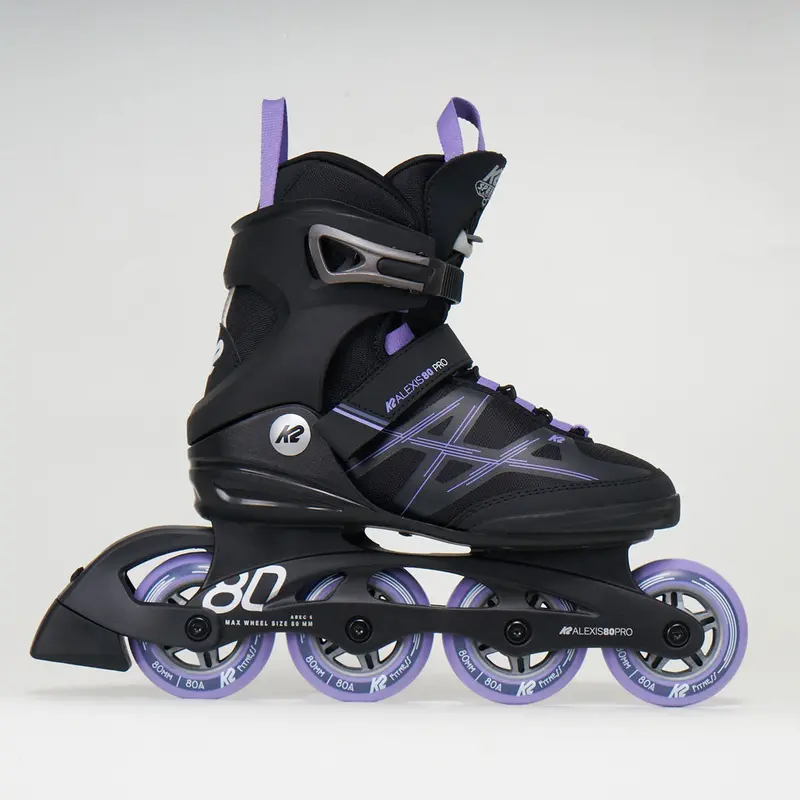 K2 Alexis 80 Pro Woman's Inline Skates - Black / Lavender 1