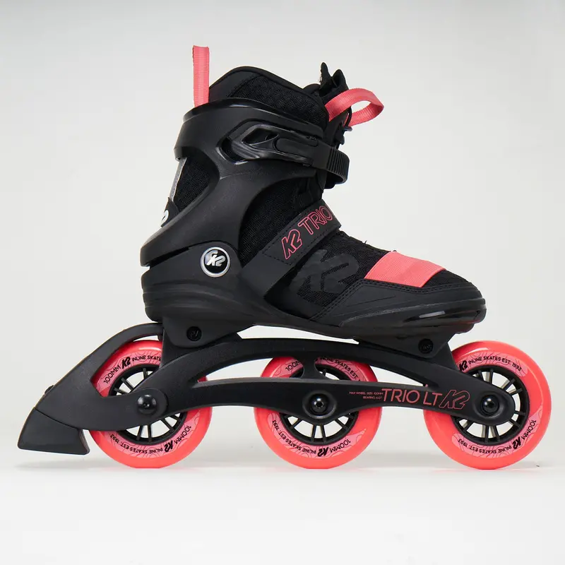 K2 Trio Lt 100 Woman's Inline Skates (Black/Coral) 1