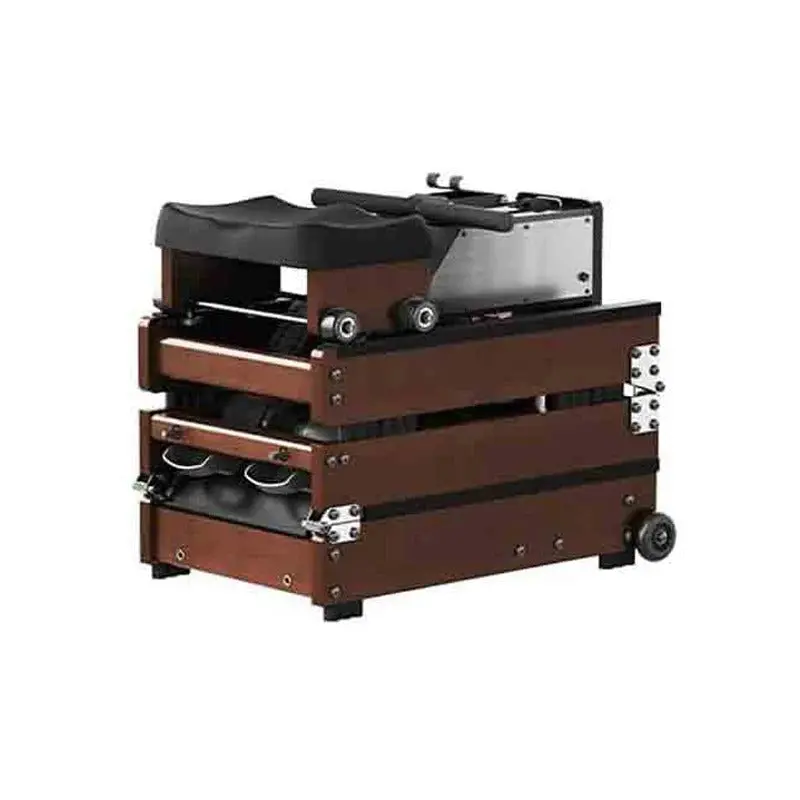 Kingsmith Water Rowing Machine With Tri-Fold Patent - Walnut 1