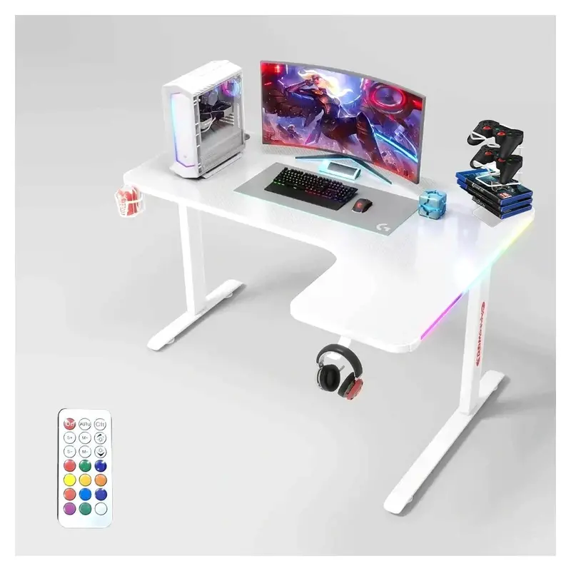 L Shaped Rgb Gaming Desk With Remote Control (Gt11) - L Corner Right 1