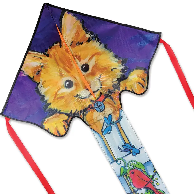 Large Easy Flyer Kite - Kitten On A Fence 1