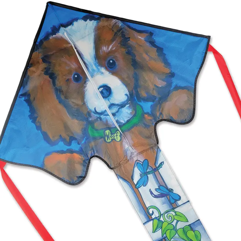 Large Easy Flyer Kite - Puppy On A Fence 1