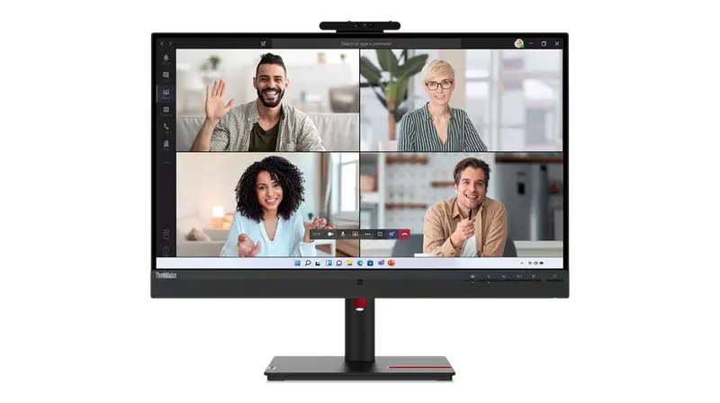 Lenovo Thinkvision T27hv-30 27" Qhd Voip Usb-C Monitor Usb Type-C +Hdmi 2.1 + Dp 1.4 + Dpout + Ethernet,Integrated Microphone Height Adjustment Pivot Stand - Raven Black, 3 Yrs 1