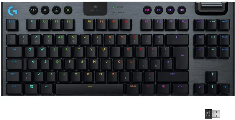 Logitech G915 Lightspeed Tkl Tenkeyless Wireless Mechanical Gaming Keyboard - Black 1