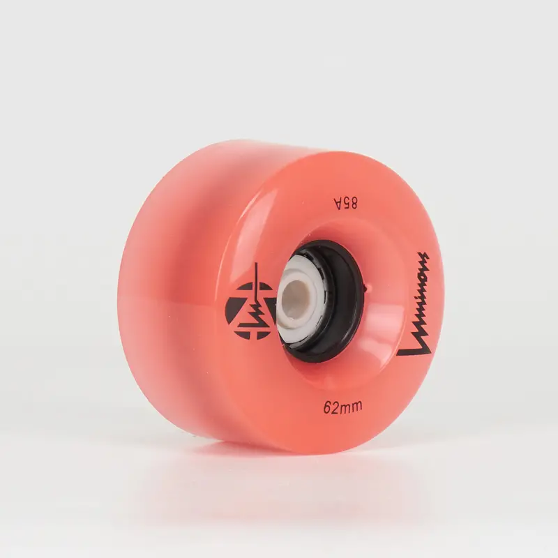 Luminous Led Light Up 62Mm/85A Wheels - Coral Glow (Singles) 1