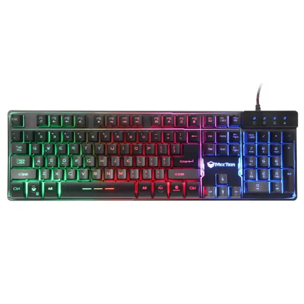 Meetion Wired Colorful Rainbow Backlit Gaming Keyboard K9300 1
