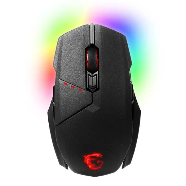 Msi Clutch Model Gm70 Up To 18,000 Dpi Rgb Wireless Gaming Mouse 1