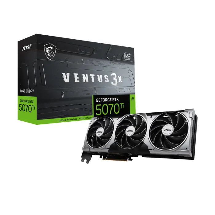 Msi Geforce Rtx 5070Ti Ventus 3X Oc Edition 16Gb Gddr7 Graphic Card 1