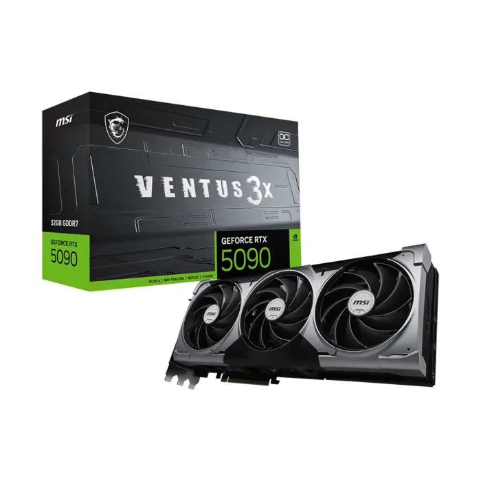 Msi Geforce Rtx 5090 Ventus 3X Oc Edition 32Gb Gddr7 Graphic Card - Black 1