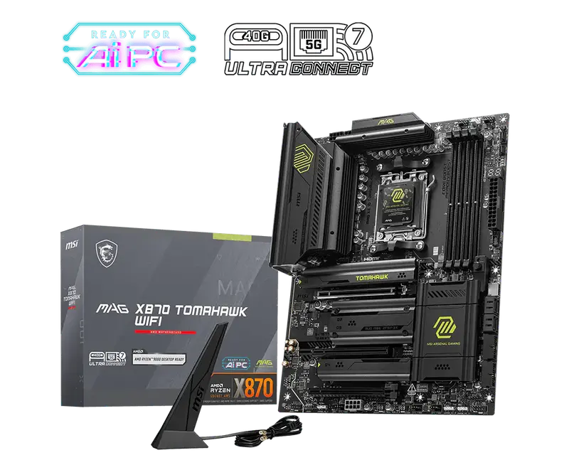 Msi Mag X870 Tomahawk Wifi Ddr5 Amd Atx Motherboard - Black 1
