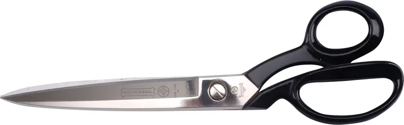 Mundial 12" All Metal Bent Shear With A Coated Handle And A Knife Edge 1
