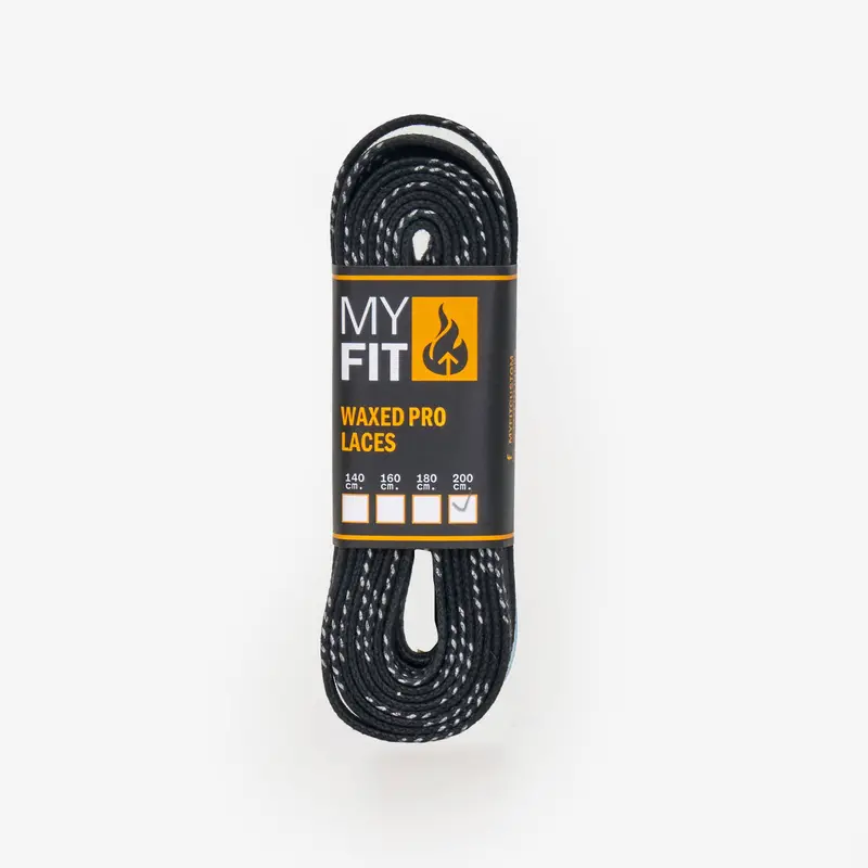 Myfit Waxed Laces Pro - Black W/White Speckles 1