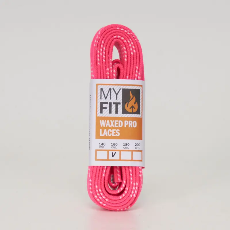 Myfit Waxed Pro Laces - Pink/White 1